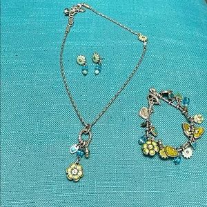 Brighton teal heart set